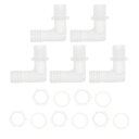 HOPESPANNER プラスチックホースバーブフィッティング11/16”ホースID G1/2メスNPTエルボーバーブコネクタPP 1セット