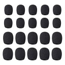 マイクのウインドスクリーン ピンマイク用 マイクスポンジ 風防 20個セット 内径5MM/8MM 黒 雑音防止 効果的な外部ノイズ除去