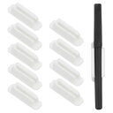 PATIKILデスク用ペンホルダー10個入りの粘着性ペンホルダーシリコンペンホルダー教室用オフィスアクセサリー教師用品ホワイト(3)