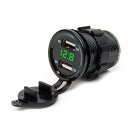 zmart緑LED電圧計2口USBポートカーチャージャーシガーライターソケットプラグLED電圧計防水携帯電話スマート充電アダプターシガーソケット車載充電器カーチャージャードライブレコーダー…