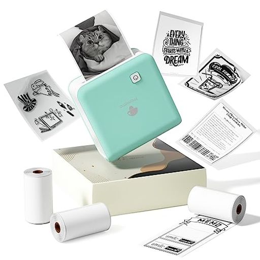 PhomemoM02Pro300DPIミニプリンターAIスマホ対応サーマルプリンター3ロールシール付き写真印刷ポータブル型手帳写真/リスト/領収書/付箋/ワード/ウェブラベル/メモ/ラベル/勉強ノートに対応Blu…