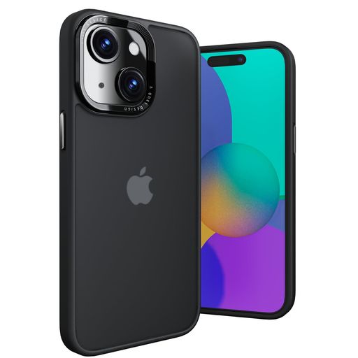 Other - 【艶消し●指紋防止、傷防止、黄変防止】ONESiPhone15ハードケース●米軍MIL規格超耐衝撃エアバッグ【黒·衝撃吸収シリコンバンパー✚半透明·マット感·強化PCガードボード✚強化レンズ保…