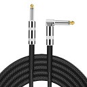 シールドケーブル 1M S-L ギターシールド ギターケーブル 6.35MM プラグ 銅メッシュ ノイズキャンセル 高耐久ナイロン 断線しにくい 楽器用 シールドオス-オス ミキサー ギター アンプ スピーカー等の接続用 (1M-S-L)(2)