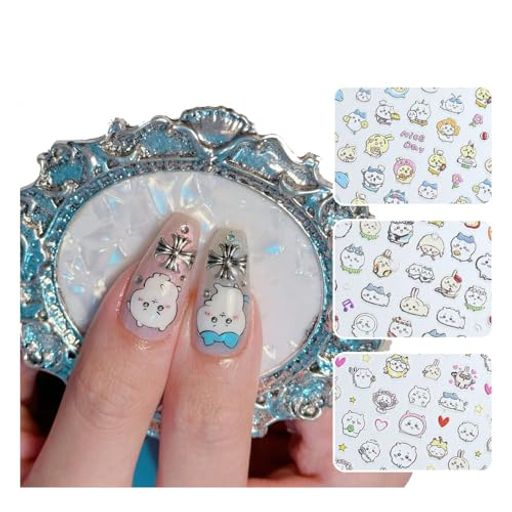 ちいネイルシールネイルステッカーかわいいキャラクターハチワレうさぎ浮き彫りレリーフマニキュアネイルアートキャラクターネイルデザインおしゃれネイルデコDIYデコレーション(セ… ちいネイルシールネイルステッカーかわいいキャラクターハチワレうさぎ浮き彫りレリーフマニキュアネイルアートキャラクターネイルデザインおしゃれネイルデコDIYデコレーション(セ…