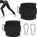 YACHUNアンクルストラップケーブルマシン用足首ストラップメントダブルDリングフィットネスアンクルバンド腹筋トレーニングレッグエクステンションカール用調節可能な足ウエイトベル…