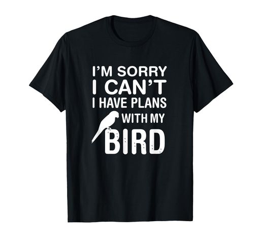 私の鳥、面白いオウムの恋人、ペットのインコの所有者との計画 Tシャツ