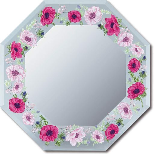 ユーパワーFGデザイン八角ミラーSサイズ「アネモネ」FM-02805