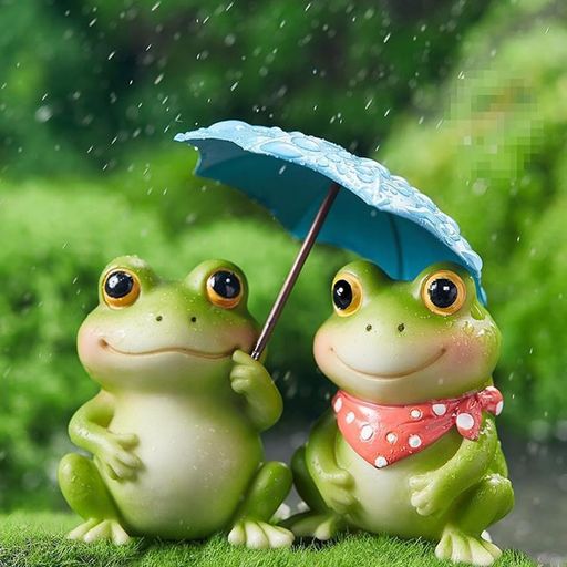 【可愛い玄関の飾り物】面白いカップルカエルの置物です。座って遠方を眺めている様子を見ると、可愛くて癒されます。細部まで丁寧に作されて、置くだけで優しい雰囲気に大変身。 【高品質の樹脂製のカエルの置物】高品質の樹脂で作られたカエルの置物です。...