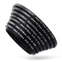 XCSOURCEステップアップリングレンズアダプター49-77mm7個組ブラック