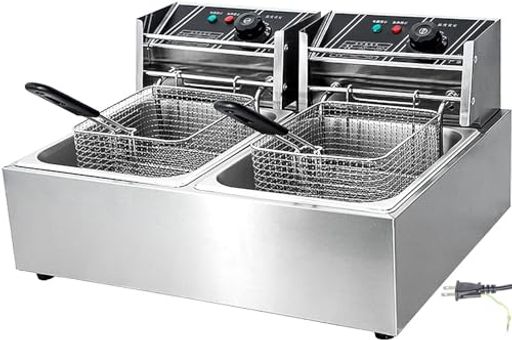 電気フライヤー卓上フライヤー業務用フライヤー12L二槽式温度調節可能操作簡単