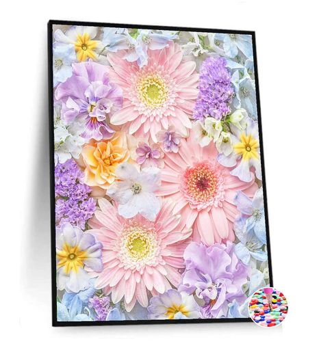 ダイヤモンドアート 花 DIY 手作り絵画 ダイヤモンドペインティング 全面貼り付け...