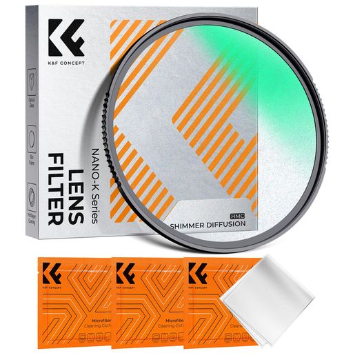 K&FCONCEPT55mmShimmerDiffusionフィルターソフトフィルター18層コーティング柔らかな描写ポートレート..