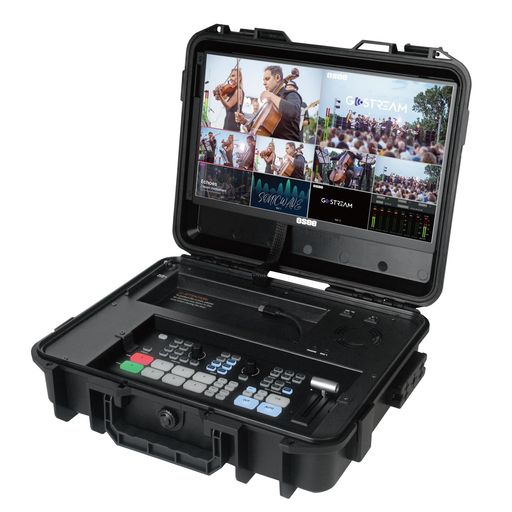 Osee GoStream Duet キット オールインワン プロ ライブストリーミング マルチカメラ ビデオミキサー スイッチャー レコーダー プレーヤーキット 4 HDMI&SDI USB-C I/O 14インチモニター内蔵 DC-Type C