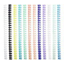 ルーズリーフリングプラスチック製5穴30穴マカロンカラーDIY用バインダークリップファイル整理製本用とじ具単語帳資料保存整理カレンダー手帳アルバム軽量耐久性(30穴【12色12個セット】)