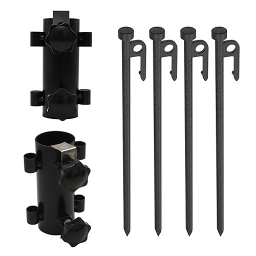 ✅サイズ: 長さ9.85x幅3.8cm、重量は191g、ポールは35mm以下に適用。 ✅セット: テントポール固定器x2 ペグ(黒30cm)x4 耐摩耗プレートx2 ✅用途: 棒状の物を固定できるアイテムで、テント、タープ、ガーデンパラソル、釣り用傘、ラック、ライトスタンド、旗竿などに対応します。キャンプ、ピクニック、釣り、お花見などのアウトドア活動に最適で、芝生、砂地、砂利地などさまざまな地面で使用できます。 ✅素材:合成鋼を使用し、表面には防錆塗装が施されており、長時間を使用しても錆びにくいです。 ✅調節可能:2つの調整ネジにより、ポールとの隙間を調整しやすく、付属の防磨損片を間に挟むことで、ポールとネジの摩擦による傷を防止します。