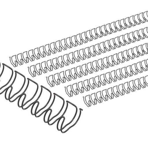 PATIKILルーズリングダブル鉄リング製本リング9.5mm32穴50本入1/3ピッチ60枚綴じ可能黒ノートブックカ..