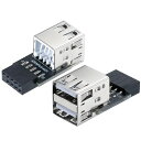 YBBOTTマザーボードヘッダアダプタ9ピンUSB2.0メスピンデュアル2ポートメスコンバータデスクトップコンピュータ用(2個)
