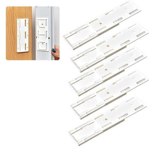 電源タップホルダーコンセント固定クリップセット5個ホワイト強力粘着強力両面テープ付き無穴取り付け省スペース設計コード・配線整理用壁面・デスク・キッチン・オフィス用