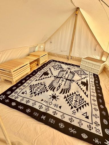 PeelForest【ピールフォレスト】民族柄エジプト柄レジャーシート軽量防水加工アウトドアネイティブ柄オ..