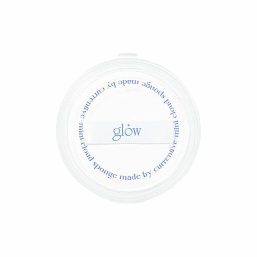 glowミニクラウドパフ+ケース3個SET:ベルベットのように柔らかいパフ型スポンジで、簡単にメイクアップをサポートし、素早く均一な仕上..