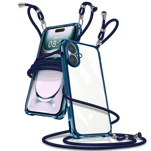 樂天商城 - Muciyazi 用の iPhone 17 ケース クリア ショルダー カバー 肩掛け 斜めかけ 縄掛けケース 透明 薄型 軽量 TPU 携帯ケース 紐付き 斜めがけ 織りストラップ付き 長さ調整可能 取り外し可能 落下…
