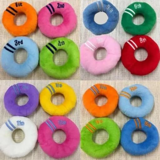 テイクオフ 12ヶ月のぬいぐるみと日にちの浮き輪を組み合わせて、誕生日や記念日になる ぬいぐるみキーホルダー ボールチェーン 365 浮輪 11日