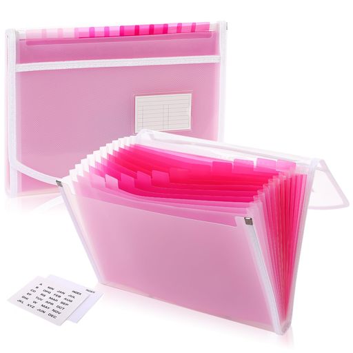 SKYDUEドキュメントファイルA412仕切り13ポケットファイルケース書類整理ファイル分類収納文房具学校オ..