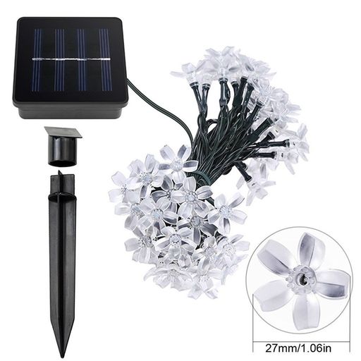 TennYiソーラーストリングライトイルミネーションライト室内ライトソーラーライト屋外桃8点滅モデル50..