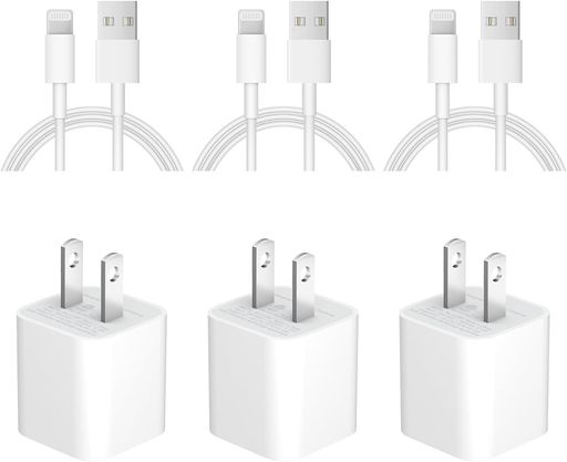iPhone充電器【MFi/PSE認証済み】3個セットUSB充電器電源アダプタ1.8MUSB充電ケーブル付きUSBコンセントアイフォン充電器iPhone14/14Pro/14ProMax/13/13Pro/12/12