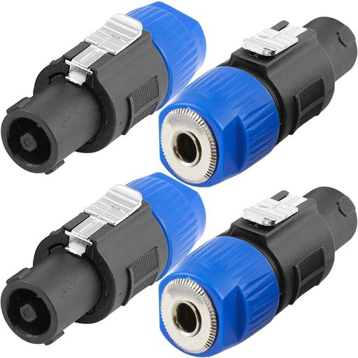 Xiatiaosann スピコン用 - 6.35mmアダプター NL4FC、4 極スピコン用コネクタオス -...