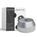 7インチEPレコード用アダプターアクセサリーソリッドアルミニウム製耐久性のあるインサート型アダプター45回転(SILVER)