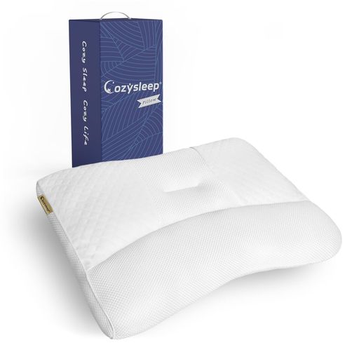 CozySleep 枕 低め 4cm 首が痛くならない 首や肩の負担を軽減 低い枕 高さ調節可能 洗える 快眠枕 通気性 吸湿性 安眠枕 ホワイト