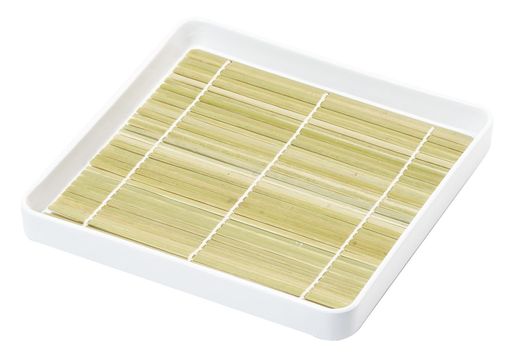 製品サイズ:(約)幅18.5x奥行18.5x高さ2.5cm 製品重量:(約)0.565kg 材料の種類:そば皿/ストーンウェア、すのこ/天然竹 生産国:中国