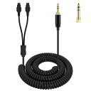 HD600対応交換用コイルケーブル5~10FTSENNHEISERHD650HD660SHD6XXHD580HD58Xなどに対応金メッキ3.5MMプラグ6.35MM変換アダプタ付き