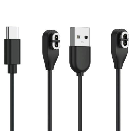 Shokz骨伝導イヤホン用 USB 充電ケーブル 60cm,1枚 USB A + 1枚 Type-C 対応 Shokz OpenRun Pro/OpenRun/OpenRun