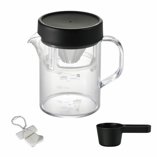J-kitchensアウトドアコーヒードリッパー付きサーバーコンパクトブラック日本製コーヒー400mlオリジナ..