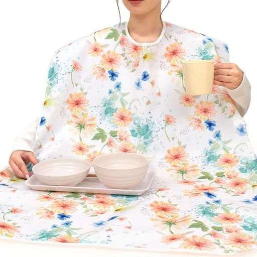 スタイルデコール(STYLEDecor)介護用お食事エプロン(撥水・テーブルマットタイプ)1枚組みパステルフロ..
