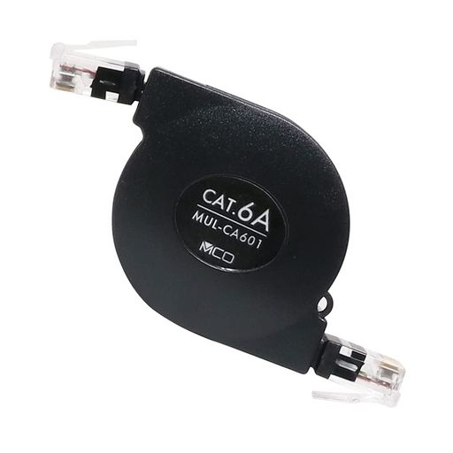 Rakuten - ミヨシMCOLANケーブル1m巻き取り式cat6A準拠カテゴリー6A準拠10Gbps10ギガ超高速コードリール有線安定テレワーク持ち運びに便利ZMUL-CA601/BKブラック