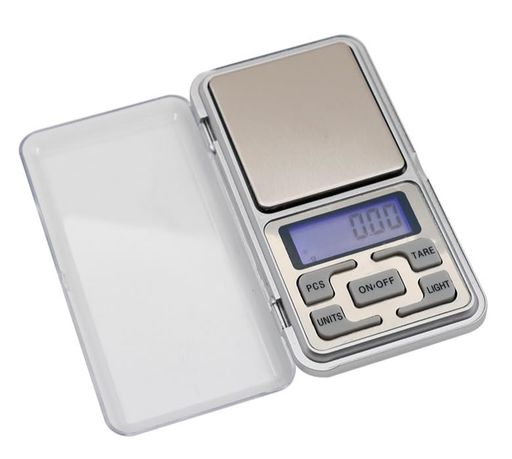 デジタルポケットスケール, 高精度0.01g, 最大500g, LCDディスプレイ, バックライト付き, 携帯型計量器 (電池なし)