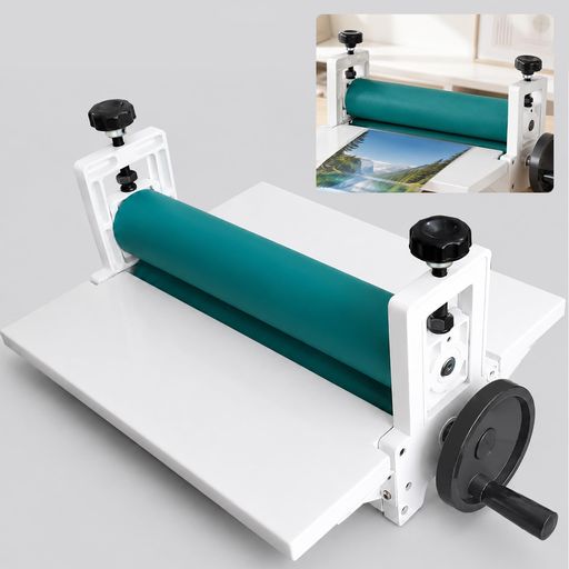 Fu-de-mo コールドラミネーター A3サイズ対応 折りたたみ式 ローラーラミネート機 14インチ 350mm 手動操作可能な多目的ラミネート機 写真保護にも最適 業務用 家庭用