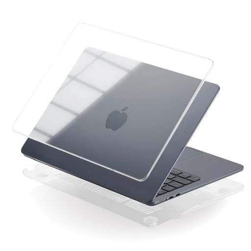 端末にジャストフィットする、ハード素材の専用カバーです。 機器本体専用の設計により、インターフェースに干渉することなく、高いフィット感を実現しています。 優れた剛性を備えつつ、機器本体の佇まいを損なわない、透明度の高いポリカーボネート素材を採用しています。 カバー底面には滑り止めがついており、パソコンをしっかり固定します。また、テーブルとの間に空間ができるので、パソコンからの熱を放出しやすくなります。