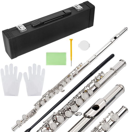 🎜【产品信息】:16穴フルート、 調:C調、表面加工:銀メッキ、フルート本体の素材:白銅、重量:1.1kg、カラー:シルバー 🎜【高品質】高い耐久性と素晴らしい音色、優れた響き、爆発性に大きな違いをもたらします。深くダークな音色で、奏者のパワーにしっかりと確実に応える響きが特長です。高級な銀メッキの16キーカバード/リングキーCフルートには、オフセットGキーとEメカを付き、一流の音質と音色は、愛する方や初心者などにぴったりのギフトです。 🎜【美しい音色】明るい音色で鳴らし易く重量のバランスが良くて魅力的な音色を奏で、親しみ深いフルートで、発音にリードを用いないため、他の管楽器よりもタンギングの柔軟性が高いフルートです。 🎜【セット内容】軽量で耐久性の収納ケース 、フルート本体、柔らかいクリーニングクロス、クリーニングロッド、グローブ、管油。吹奏楽、オーケストラ、またジャズなどでも、その柔らかく優しい音色が使われることが多く、管楽器の中でも人気の高い楽器、高級感を醸し出しています。 🎜【対象】初心者/上級者/演奏者/音楽愛好者、さまざまな需要が満足されます。