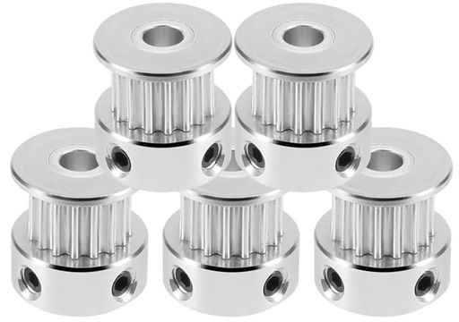 MOOTVGOO5個入GT2-16歯タイミングベルトプーリーアルミギアホイール5mmボア6mm幅3Dプリンター用タイミ..