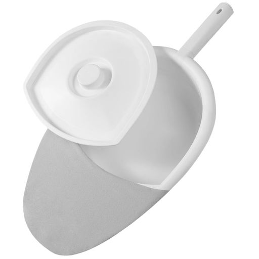 SUNNICE差し込み式便器フタ付き介護用寝たきり便器カバー付き男性用女性用排泄介助ホワイト