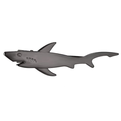 Yoursfsサメネクタイピンおもしろさめタイピンユニークブラック鮫タイピンおしゃれメンズプレゼント