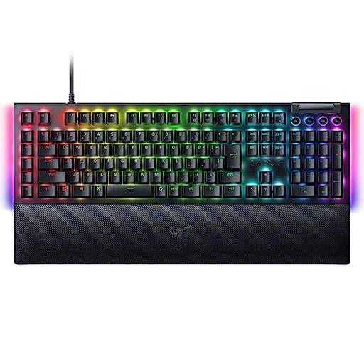 RazerレイザーBlackWidowV4JPYellowSwitch6個の専用マクロキーとメディアキーにより高度なコマンドやシ..