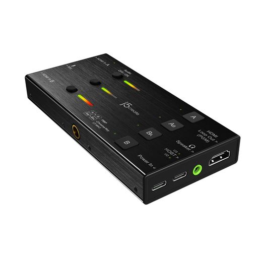 j5create ライブビデオキャプチャカード - デュアルHDMI to USB-C、1080p 60Hz映像・音声録画対応、60Wパススルー給電対応、PC・Xbox・PlayStation・Androidゲーム配信に最適(JVA06)