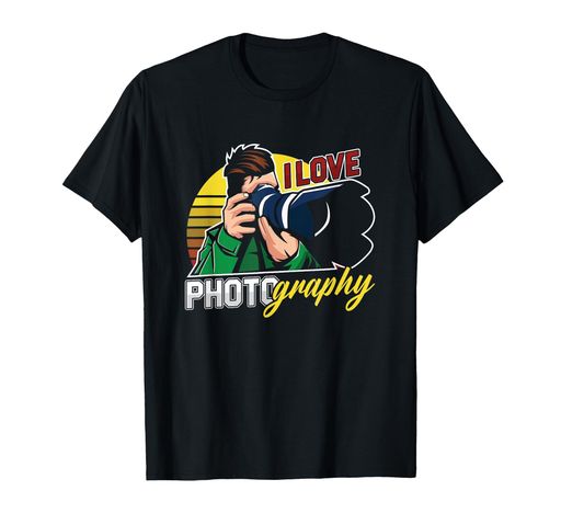 ILove写真カメラマンキャメラマン写真Tシャツ