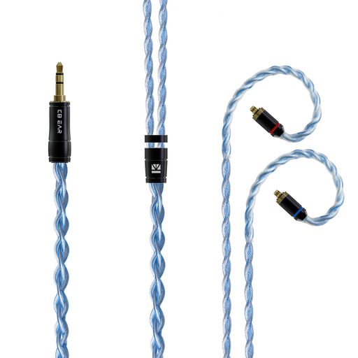 Yinyooイヤホンリケーブルmmcx3.5mmKBX4965璃高純度無酸素銅銀メッキ4芯イヤフォン...