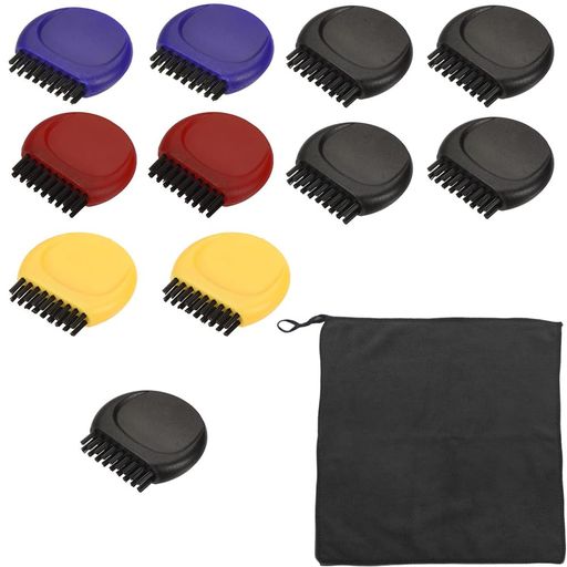 ゴルフブラシゴルフクラブブラシ小さくてポータブル10個セットゴルフクリーニング製品ゴルフメンテナンス用品用清潔具ゴルフタオル